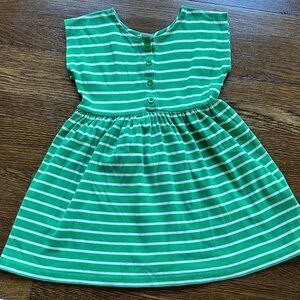 Hanna Andersson St Patrick's Day Button Up Stripe Dress